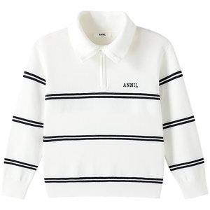 
Annai children's clothing boys and girls half open collar long-sleeved sweater sweater winter new fashion college style