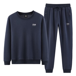 
Jeep JEEP pure cotton sports suit men's autumn and winter warm plus velvet thickened large size running casual sportswear
