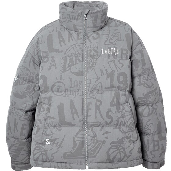 
Jack Jones NBA co-branded Lakers 2025 new men's winter down jacket stand collar sports style jacket