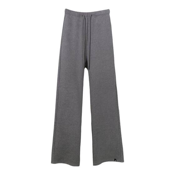 
RAU American sports pants casual pants women's wide-leg pants black gray 2025 new autumn and winter loose plus velvet