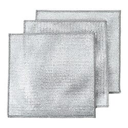 Silver wire rag for cleaning, decontamination and oil-free