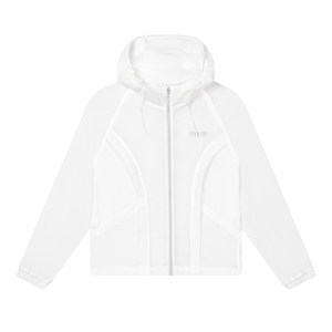 
FILA Official Women's Woven Jacket 2024 Summer New Casual Fashion Simple Loose Hooded Top