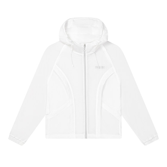 
FILA Official Women's Woven Jacket 2024 Summer New Casual Fashion Simple Loose Hooded Top