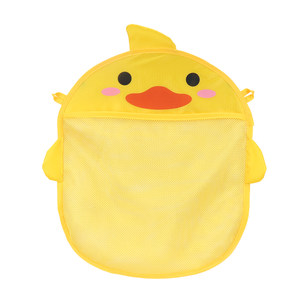Baby bathroom bath toy storage bag cartoon duckling ducky duck bathroom children's toys storage drain net bag