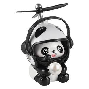 Panda bicycle ornaments helmet Electric motorcycle duckling cute broken wind duck decoration accessories small pendant accessories