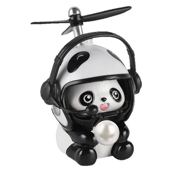 Panda bicycle ornaments helmet Electric motorcycle duckling cute broken wind duck decoration accessories small pendant accessories