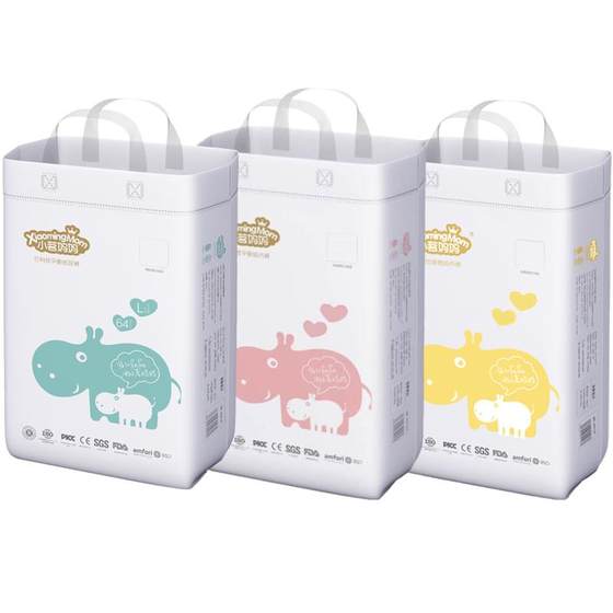 
Xiao Ming Mom Diaper NB Ultra Thin Breathable Pull-up Pants Newborn Baby SMLXXL Diaper XXXXL