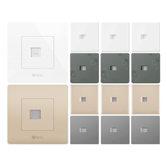 Embedded Socket Bull Bull Gigabit Network Panel with Concealed Ports