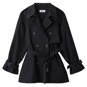 
SNIDEL2025 autumn and winter new versatile double-breasted lapel belt mid-length windbreaker jacket SWFC254164