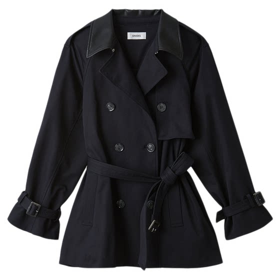 
SNIDEL2025 autumn and winter new versatile double-breasted lapel belt mid-length windbreaker jacket SWFC254164