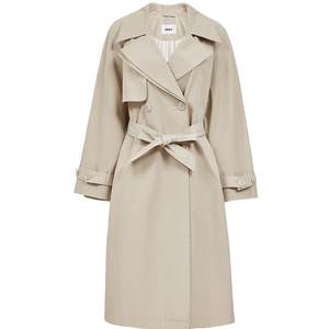 ONLY2025 new winter lyocell asymmetrical double-layer collar relaxed raglan silhouette long-sleeved windbreaker jacket for women