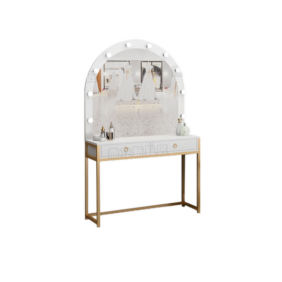 
Black studio dressing table with lights for special makeup wedding shop makeup artist makeup desk beauty salon dressing table