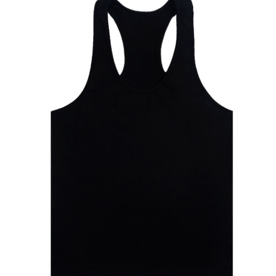 New product professional fitness bodybuilder round neck sports cross -column male Xia cotton loose male sweat vest, shoulder T -shirt