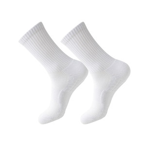 
Sports socks men's summer pure cotton towel bottom mid-tube socks long thick bottom badminton running basketball absorb sweat