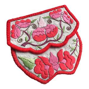 
Qing Dynasty pomegranate purse Chinese folk traditional ethnic ancient handmade DIY embroidery material bag embroidery set