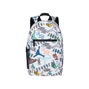 JORDAN Nike aj children's backpack with printed pattern backpack student school bag medium size FJ6775-972