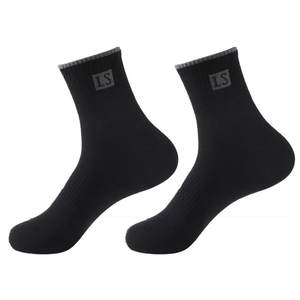 袜子男生春秋中筒纯男款防臭吸汗秋冬棉袜黑色运动棉男袜男士长袜