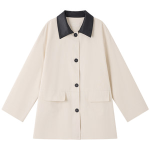 
Halo Luu white windbreaker jacket for women in autumn 2025 new Korean small casual short design