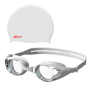 Extstep swimming goggles HD anti-fog waterproof women's swimming glasses myopia belt degree men's professional equipment swimming cap set
