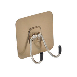Large hook behind stainless steel bathroom scarless suction cup door