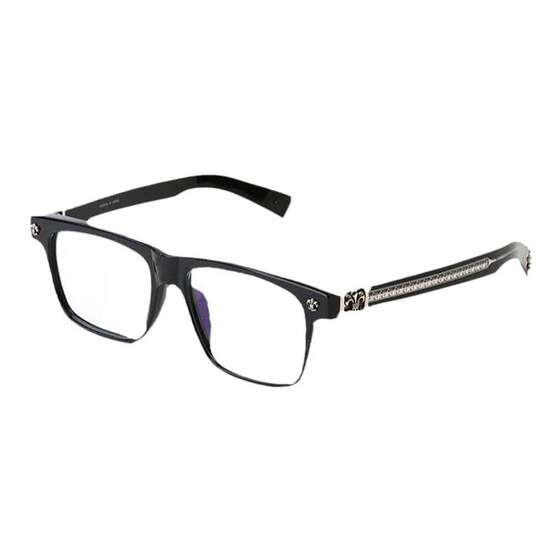 
Jian Danluo's heart trendy versatile transparent glasses frame men's large frame army baby glasses frame retro men and women fat glasses frame