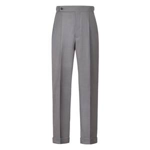 
Acme cultum pure wool 130S worsted high waist single pleat straight trousers men's slim business formal trousers
