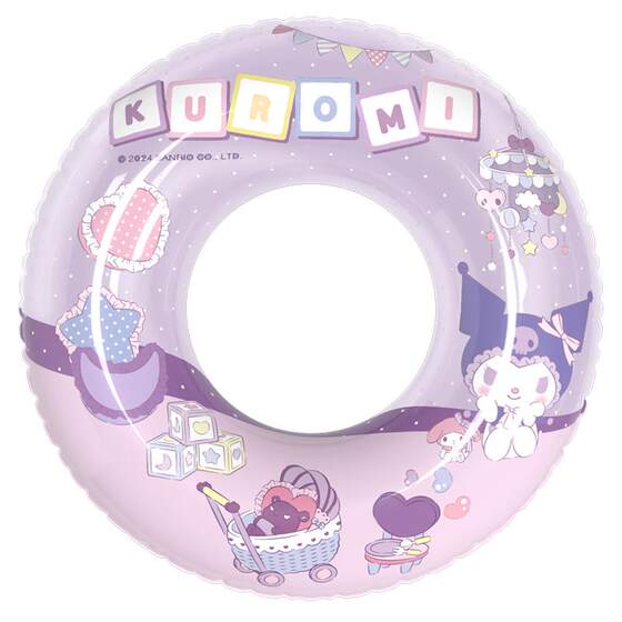 Sanrio Kuromi Swimming Circle Children aged 3 and above Girls Adult Thick Inflatable Water Bubble Baby Lifeguard