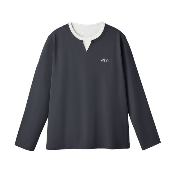 
[Pre-sale] happynocnocV fake two-piece cotton quick-drying bottoming long-sleeved T-shirt for children, boys and girls