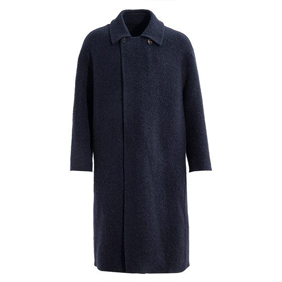 
Sea Highway Suli Alpaca Coat Men's Autumn and Winter 800g Thick Long Profile Hoop Wool Coat