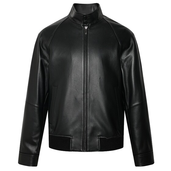 
[Sheepskin] Lilanz official leather jacket men's spring and autumn new black short jacket men's clothing