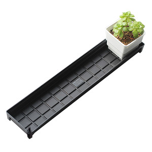 
Meishi rectangular succulent flower pot tray narrow balcony special plastic base small long strip anti-root water connection tray