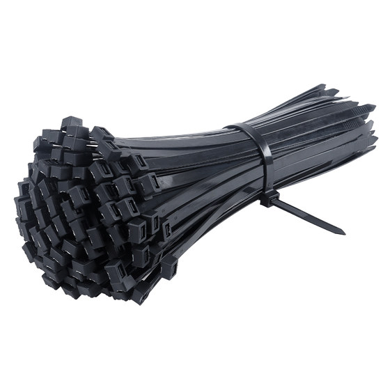 
Wholesale nylon cable ties sold by 0.5kg, plastic cable ties, buckle straps, large fixed black and white tensioners