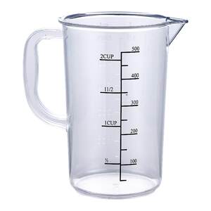 
Acrylic plastic measuring cup 500ml PC measuring kettle with scale 1/2/3000ml high temperature resistant milk tea shop supplies