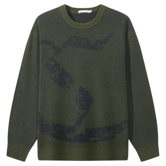 
[Texture Jacquard] Carbine Wool Sweater Top Men's 2026 Spring New Loose Warm Sweater