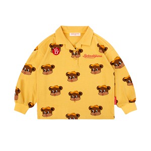 
BEBEDEPINO Beibeipinno spring T-shirt top fully printed anime clear long-sleeved children's clothing for men