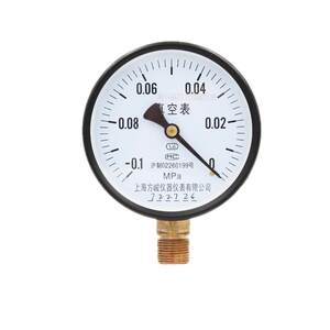 Direct sales of Shanghai Instrument Vacuum Meter-0.1-0 Negative Pressure Gauge YZ-100 Oil Pressure Shock Resistance Gauge Air Conditioning Vacuum Meter