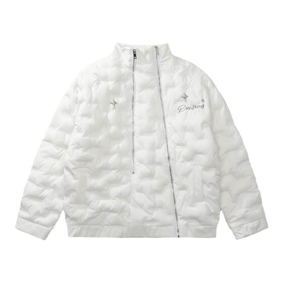 Noonoz Winter Irregular Zipper Link Cotton Men's Beautiful Tide Brand Thicked Takajie Design Love Couple Couple Clothing
