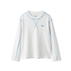
Cotton-feeling quick-drying T-shirt, children's light outdoor long-sleeved top, round-neck sports bottoming shirt for boys and girls, spring and autumn styles