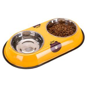 
Dog bowl, dog bowl, cat bowl, cat food bowl, dog rice bowl, prevent overturning, double bowl, drink water, integrated small and medium-sized dog pet supplies