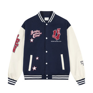 
Weidong Xingchi baseball uniform jacket men's winter sports American warmth thick top casual couple cardigan jacket women