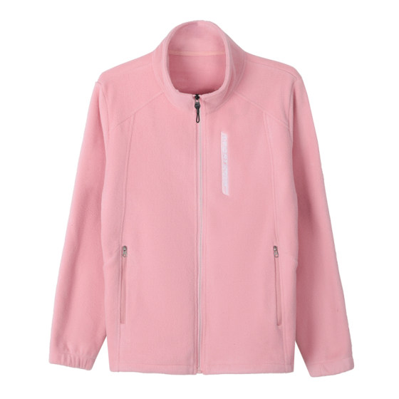 The new coral velvet outdoor grasping velvet female plus velvet thick stand -up collar shaking puffy coat women's cardigan warm jacket