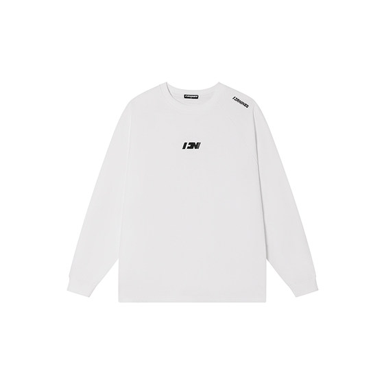 
FORNINES heavyweight pure cotton embroidered long-sleeved T-shirt men's couple tops trendy brand inner sweatshirt spring and autumn base shirt