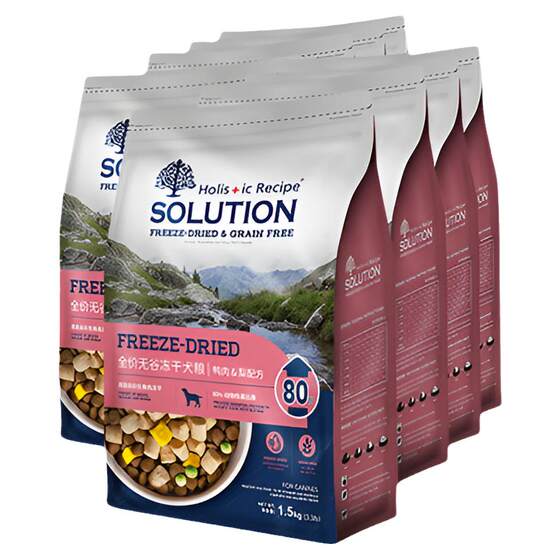 Negis dog food freeze-dried raw bone meat duck pear full price small and medium-sized dog food 24*0.5kg official flagship store authentic