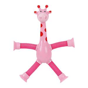 
Giraffe Telescopic Suction Cup Cartoon Changing Luminous Children's Game Decompressing Good Things Not Toys Robot Pinch Fun