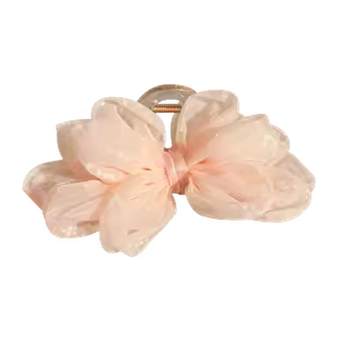 
Chinese style pink flowers clip women's high-end hair accessories