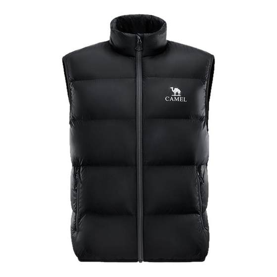 
Camel men's down vest men's inner liner thickened vest winter stand-up jacket middle-aged dad wears new style