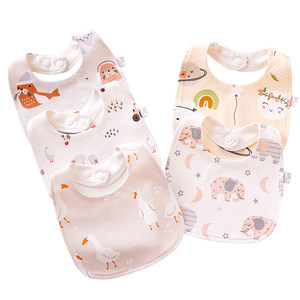 
U-shaped pure cotton baby saliva towel newborn waterproof bib for men and women baby supplies bib Class A super soft spring and summer