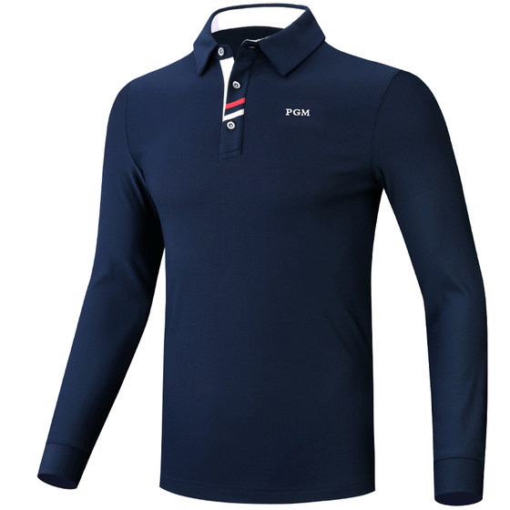 
PGM golf apparel men's long sleeve t-shirt spring sports tops jersey men's clothing lapel polo shirt