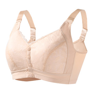 
Middle-aged and elderly mothers' no-wire bra bra, middle-aged and elderly's front button bra style, large size, middle-aged women's breathable and thin