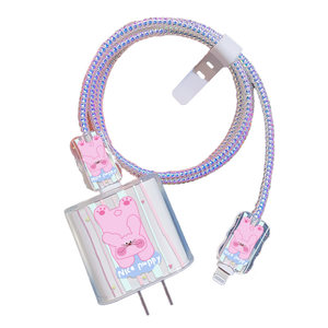 
Cartoon puppy suitable for Apple 16 charger protective case iPhone15promax charging cable protection rope anti-broken 13/14 mobile phone data cable winder silicone cute cat bite
